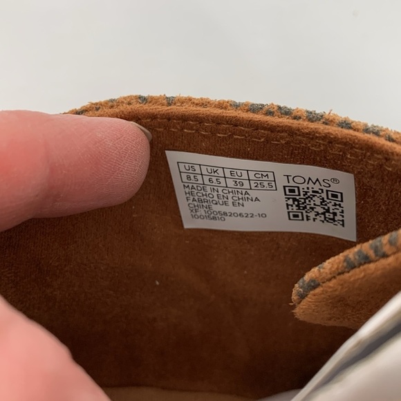 TOMS Kala wedge ankle boots booties lace-up mini Cheetah suede shoe new 8.5 - Picture 8 of 8